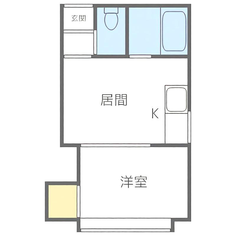アーバンコート東札幌IIIA(1DK/2階)の間取り写真