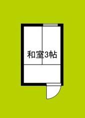 かなめアパート(ワンルーム/3階)の間取り写真