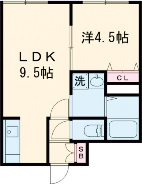 SP-MODE(1LDK/2階)の間取り写真