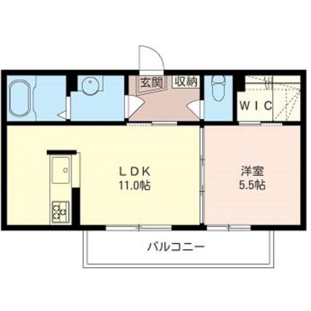 アーク元住吉(1LDK/1階)の間取り写真