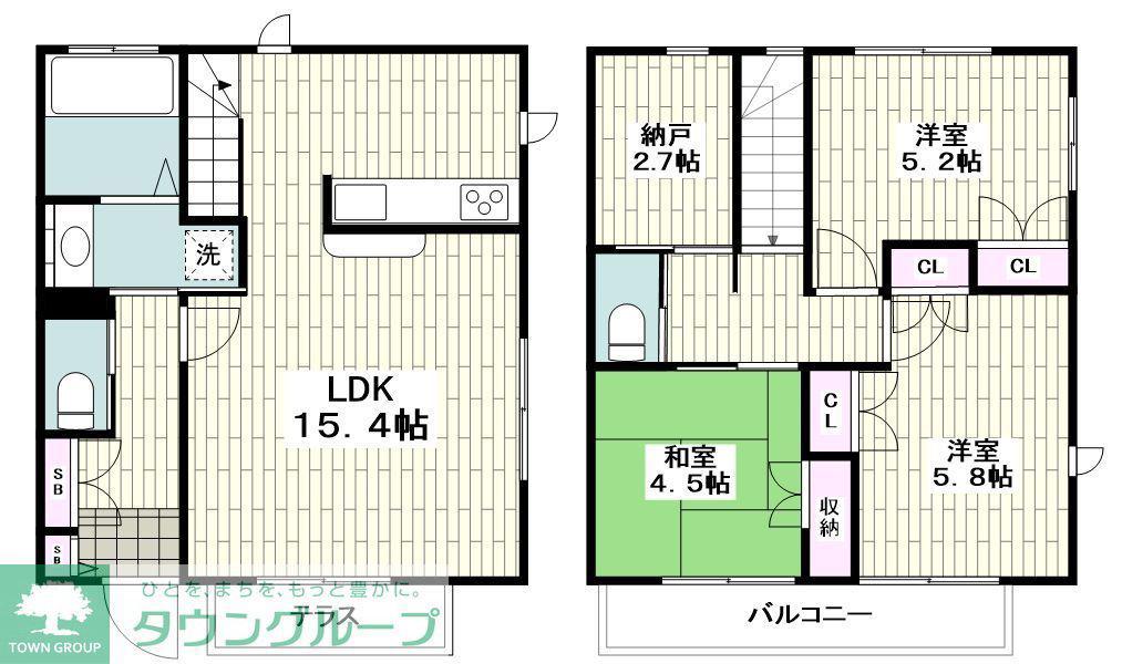 HACHINOJI(3SLDK/2階)の間取り写真