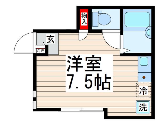 サンセール要町(ワンルーム/1階)の間取り写真