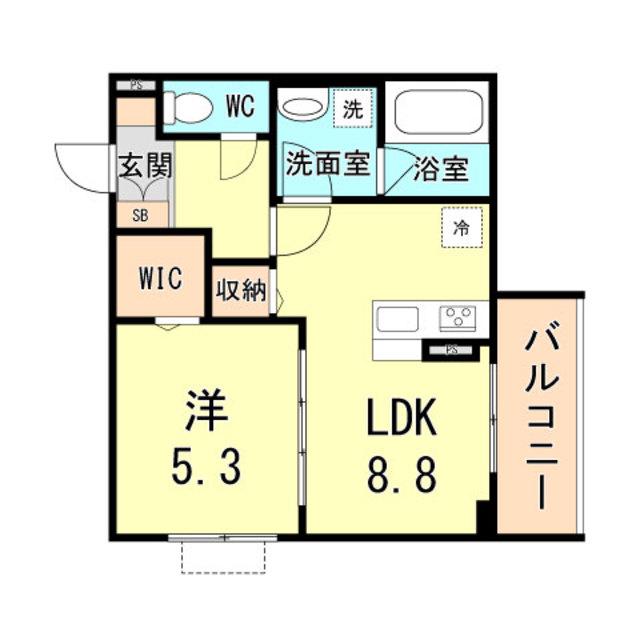 CRUISER(1LDK/3階)の間取り写真