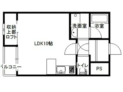 ジョイガーデン(ワンルーム/2階)の間取り写真