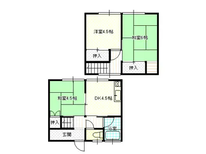 片山コーポ(3DK/1階)の間取り写真