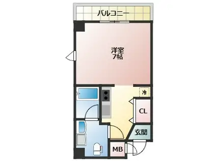 チェメント(ワンルーム/6階)の間取り写真