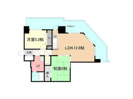 ライオンズマンション札幌スカイタワー(2LDK/15階)の間取り写真