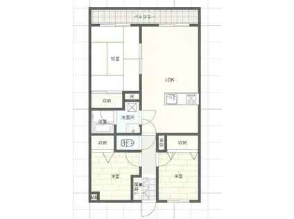 アルコ・ラ・カーサ姫路土山(3LDK/3階)の間取り写真