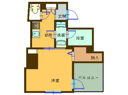 グランメゾン三宿矢野(1K/5階)の間取り写真