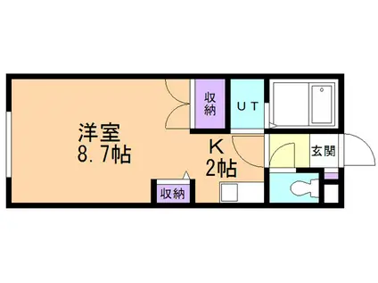 リジェ中島(ワンルーム/1階)の間取り写真