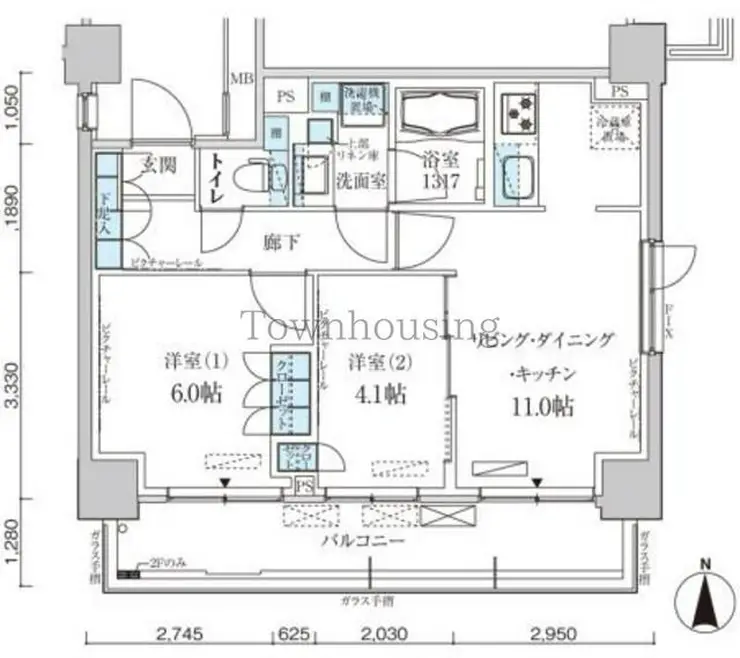 パークアクシス菊川ステーションゲート 6階階 間取り