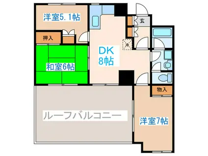 トダフレンズ48(3DK/4階)の間取り写真