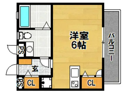 COMHOUSEII(ワンルーム/2階)の間取り写真