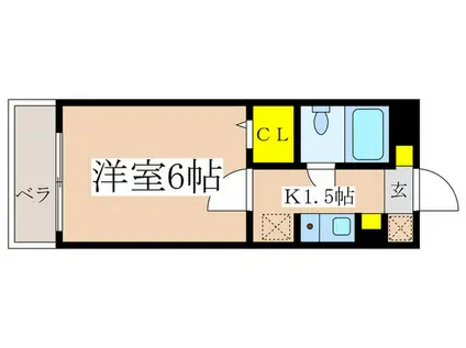 センチュリー柳沢第5(1K/1階)の間取り写真