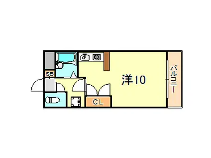 リバーサイド岡田(ワンルーム/4階)の間取り写真