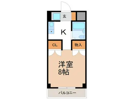 メゾンオカダ(1K/3階)の間取り写真