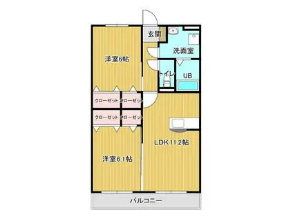 アトレ丸山(2LDK/1階)の間取り写真