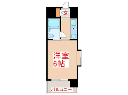 朝日プラザ上之園(1K/6階)の間取り写真