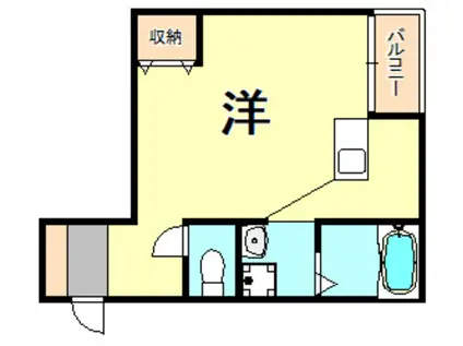 羽坂ビル(ワンルーム/2階)の間取り写真