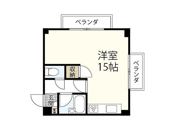 ハーシオンフルタII(ワンルーム/3階)の間取り写真