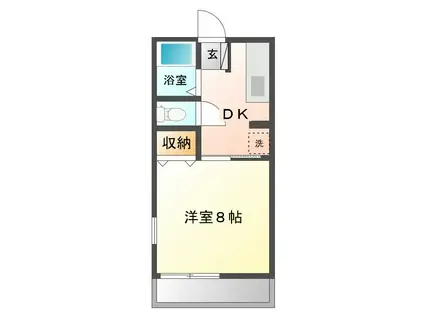 コーポヒロ(1K/2階)の間取り写真