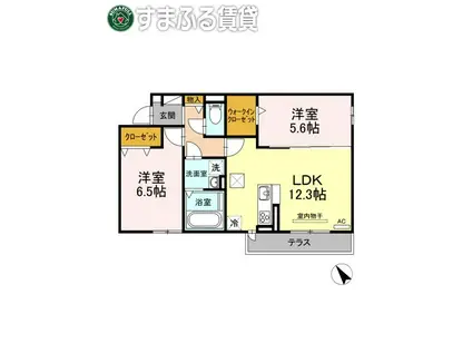 ブリーゼIII(2LDK/1階)の間取り写真