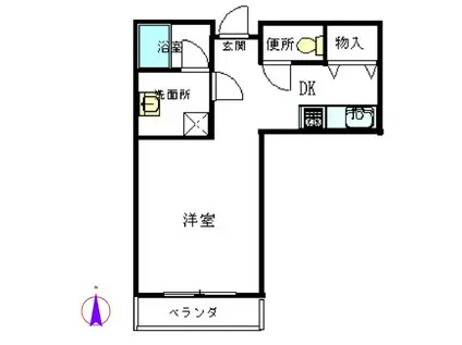 コーポ吉田(1DK/3階)の間取り写真