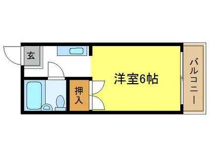 ピリカ平野宮町(ワンルーム/3階)の間取り写真