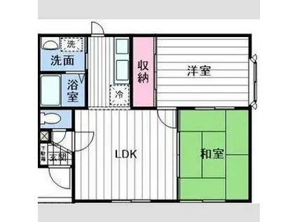 メイユールドルチェ(2LDK/2階)の間取り写真