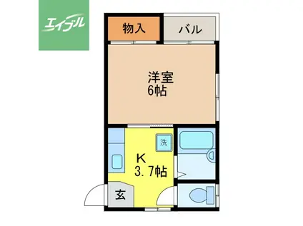 コーポレピュート高尾(1K/1階)の間取り写真