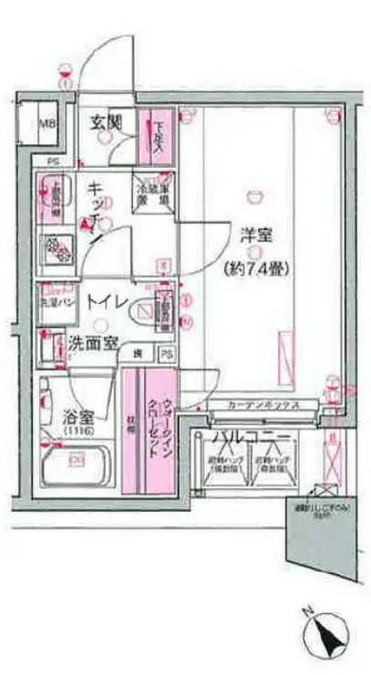 DUARES愛宕虎ノ門 6階階 間取り