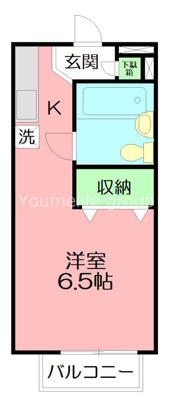 アルテミスTOKAI(ワンルーム/2階)の間取り写真