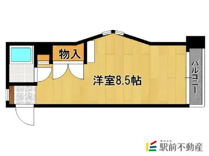 鹿島ビル(ワンルーム/3階)の間取り写真