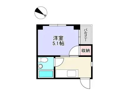 菊池ハウジングビル(1K/4階)の間取り写真