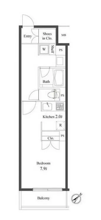 プライマル小石川 3階階 間取り