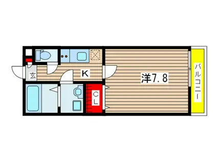 リブリ・ダロル(1K/1階)の間取り写真
