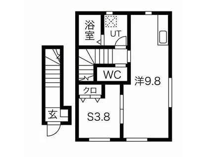 MONCIEL(1LDK/2階)の間取り写真