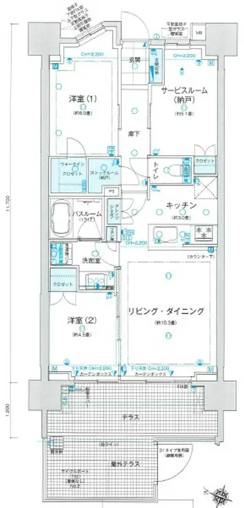 ライオンズ南千住グランプレイス 1階階 間取り
