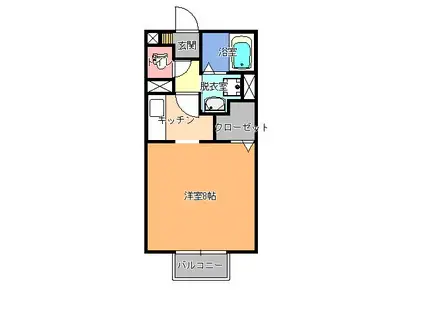 ハイツフロール(1K/2階)の間取り写真