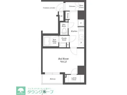 ルクレ押上(1K/10階)の間取り写真