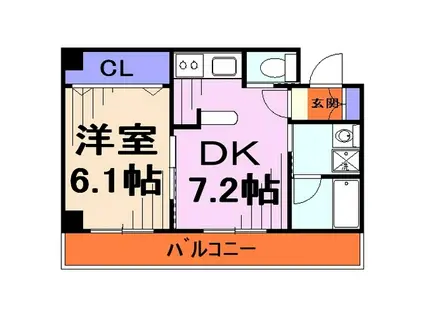 ZCO並木ビルZERO(1DK/4階)の間取り写真