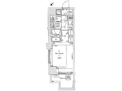 ディップス小竹向原(1K/9階)の間取り写真