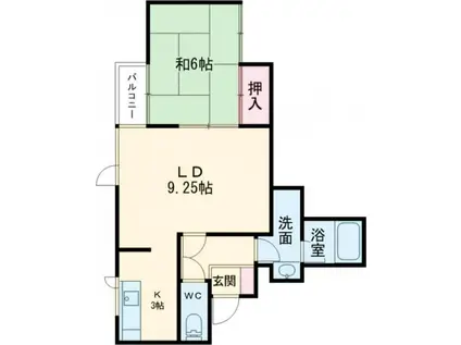 LE CHAT TABBY V(1LDK/1階)の間取り写真