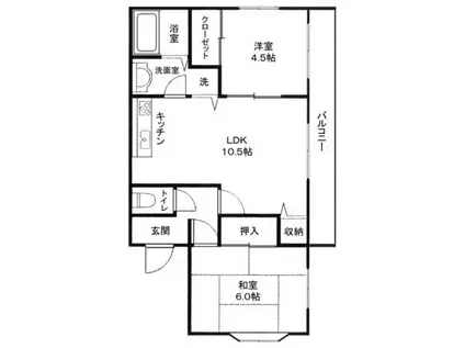 西巣鴨一丁目戸建(2LDK/3階)の間取り写真