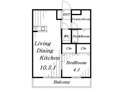 リブリ・スカイアロマ(1LDK/3階)の間取り写真
