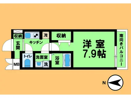 LIAN(1K/3階)の間取り写真