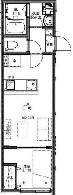 KEIAI RESIDENCE 小岩(1LDK/1階)の間取り写真