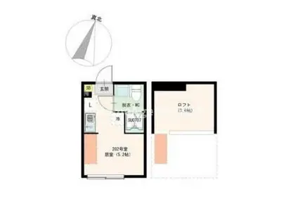 ソラリエ大泉学園(ワンルーム/2階)の間取り写真