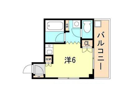 シップスビルディング(ワンルーム/5階)の間取り写真