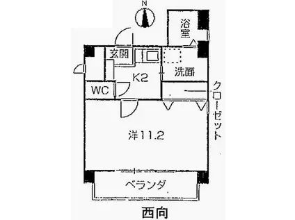 パークハイツ元八事(1DK/1階)の間取り写真